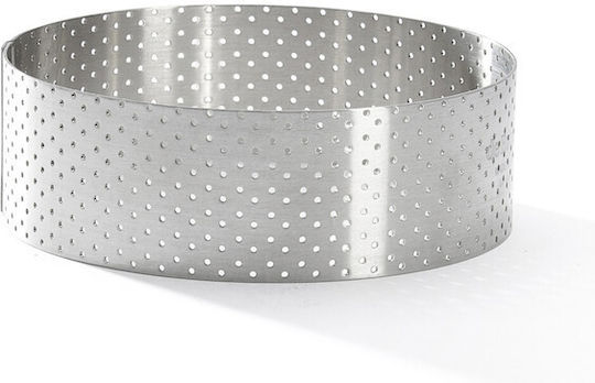 Perforated Tart Ring 10.5 Cm Stainless Steel De Buyer