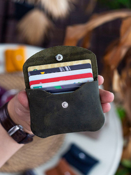 Leder Herrenbrieftasche Karten Grün Leder Herrenbrieftasche Karten Grün
