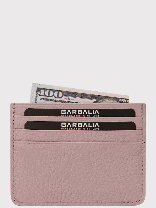 Leather Men's Card Wallet Pink
