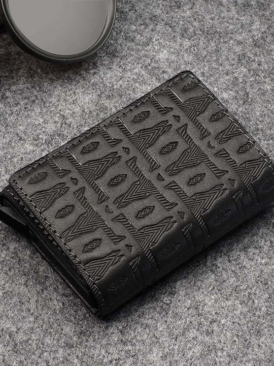 Мъжки кожен портфейл с RFID Черен