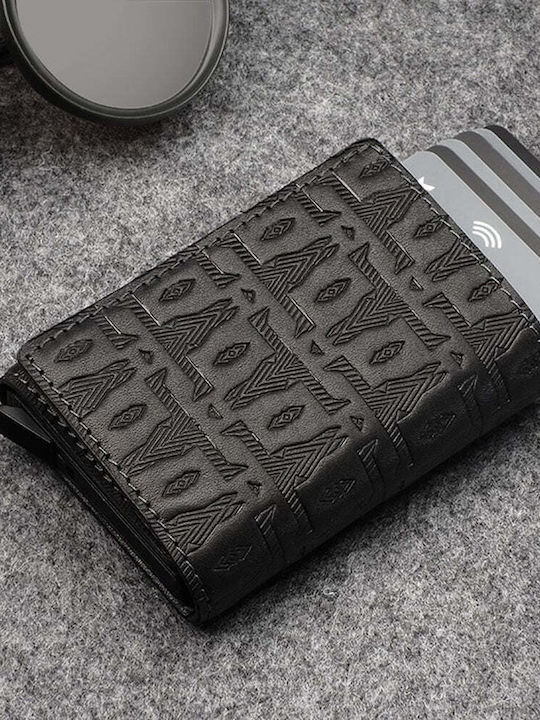 Мъжки кожен портфейл с RFID Черен