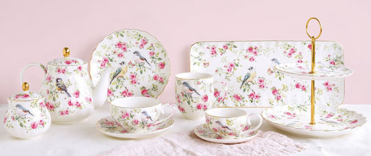 Easylife Spring Time Tea Cup Made of Porcelain White 200ml