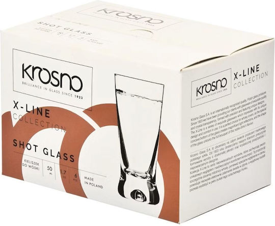 Krosno X-line Glass Shooters 50ml 6 Pieces