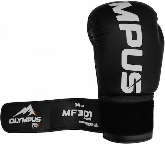 Olympus Sport Boxing Gloves Leather Competition Black