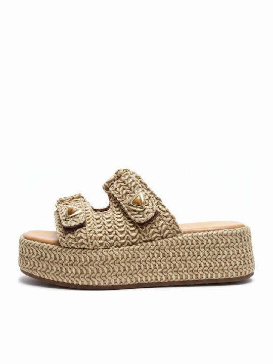 Women's Platforms In Espadrille Style Beige