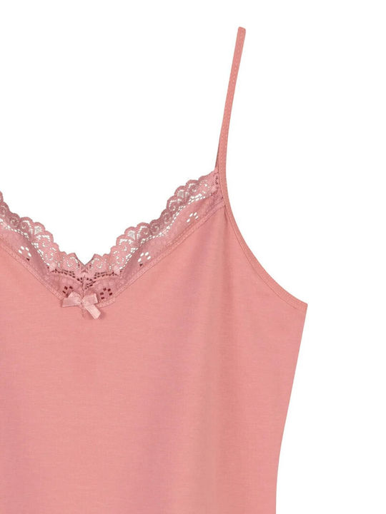 Sleeveless Cotton Pink Women's Undershirt