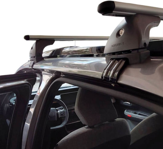 Nordrive Aluminum Car Roof Bars Alumia for Citroen C3 Aircross 2024> Set with Roof Rack Legs and Lock MP.CC3.28