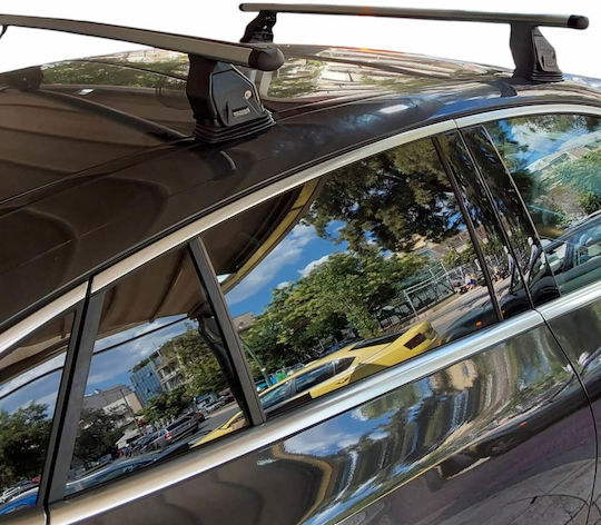 Menabo Aluminum Car Roof Bars Roof Rack for Mercedes-Benz GLC 2020> Set with Roof Rack Legs and Lock Silver MP.MGLC.05