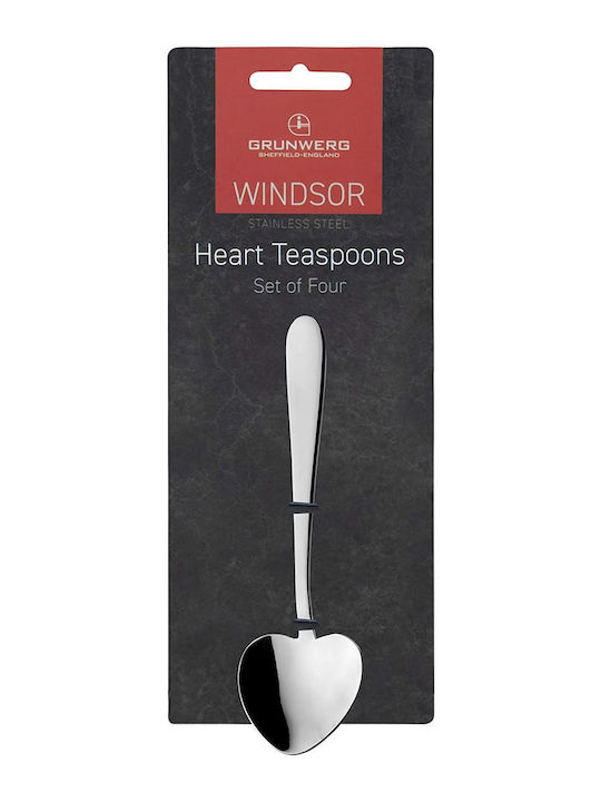 Grunwerg Windsor Dessert / Eiscreme Löffel Rostfreier Stahl Silber 14,5cm 4 Stück