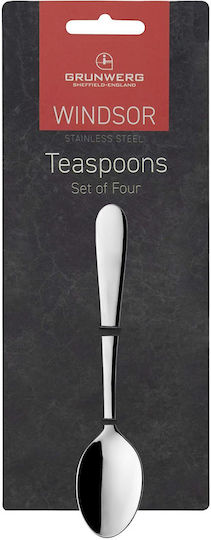 Grunwerg Windsor Dessert / Eiscreme Löffel Rostfreier Stahl Silber 14,5cm 4 Stück