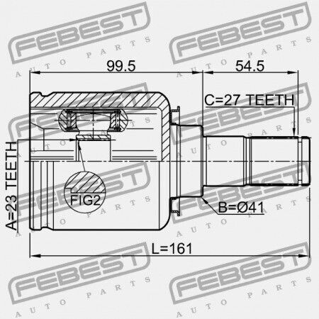 Febest Linke Innere Struktur Für Kia Ceed 06 2006 Gen 49592-1h110