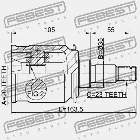 Febest Vorderseite Verbindung Honda CR-V Rd5 2002-2006 EU 42320-sxs-a11
