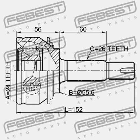Febest Externer Verbindung Für Toyota Yaris NCP9 2005.08-2011.07 Gr 43420-0D370