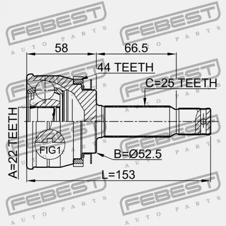 Febest Externer Verbindung Hyundai Accent 00 1999 Gen 49500-25311