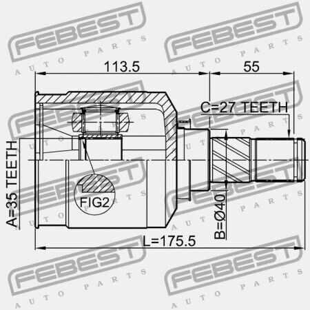 Αριστερή Εσωτερική Άρθρωση Mitsubishi Lancer Cy Cz 2007.03-2013.02 Eur 3815a479