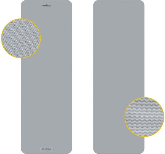 Rebel Active Στρώμα Γυμναστικής Yoga Γκρι (183x61cm)