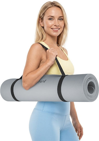 Rebel Active Στρώμα Γυμναστικής Yoga Γκρι (183x61cm)