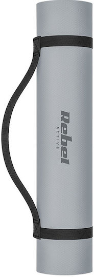 Rebel Active Στρώμα Γυμναστικής Yoga Γκρι (183x61cm)