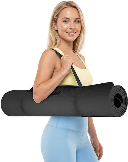 Rebel Active Saltea de Gimnastică Yoga Neagră (200x90cm)