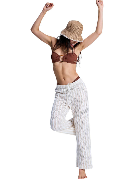 Roxy Women's Beachwear Pants In White Colour