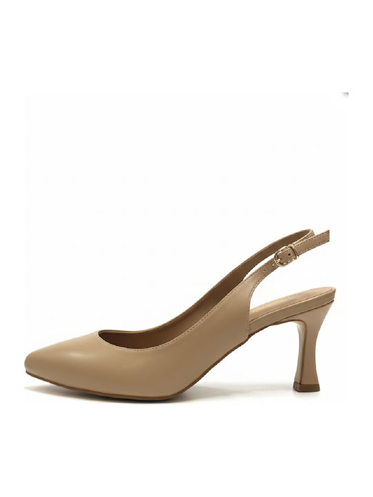 Pumps mit Hohem Absatz Beigen 170827-Beigen