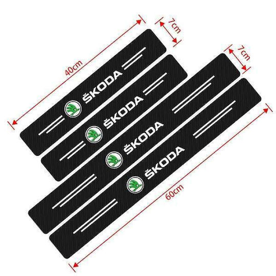 Car Interior Decorative Door Sill 4 Pieces