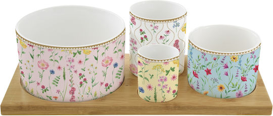 Easy-Life Meadow Flowers Ορντεβιέρα από Πορσελάνη Ø29cm 4τμχ Easy-Life Meadow Flowers Ορντεβιέρα από Πορσελάνη Ø29cm 4τμχ