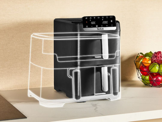 Tefal Easy Fry Air Fryer με Διπλό Αποσπώμενο Κάδο 10lt Μαύρο