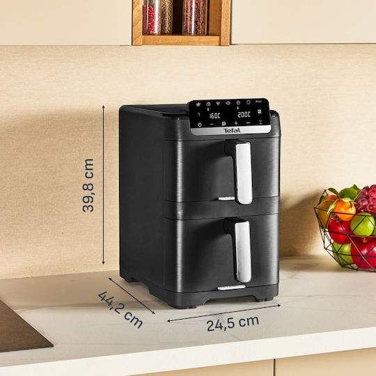 Tefal Easy Fry Air Fryer με Διπλό Αποσπώμενο Κάδο 10lt Μαύρο