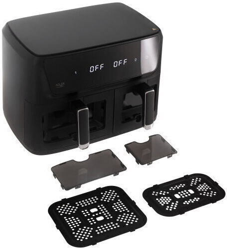 Air Fryer με Διπλό Αποσπώμενο Κάδο 11lt Μαύρο AD 6324