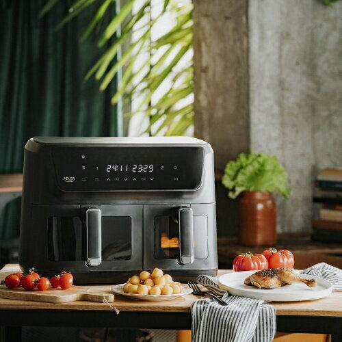 Air Fryer με Διπλό Αποσπώμενο Κάδο 11lt Μαύρο AD 6324