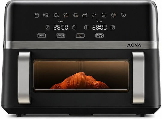 Mova Friteuză cu Aer cu Dublu Coș Detașabil 10lt Negru 2136716