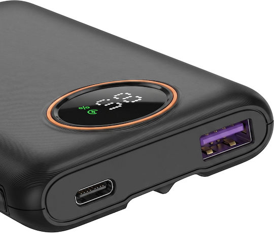 LinQ Power Bank 10000mAh 22.5W с USB-A Порт и USB-C Порт Черен