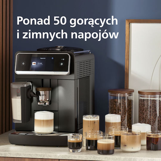 Philips Café Aromis Серия 8000 Автоматична Еспресо Машина 1500W Налягане 15bar за Капучино с Мелачка и Wi-Fi Сива EP8757/12