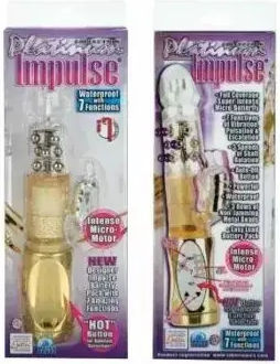 Platinum Impulse Butterfly Вибратор 058850 10-344 7 Функции на Вибрация Въртящ Се 3 Скорости на Въртене 24 См Златист
