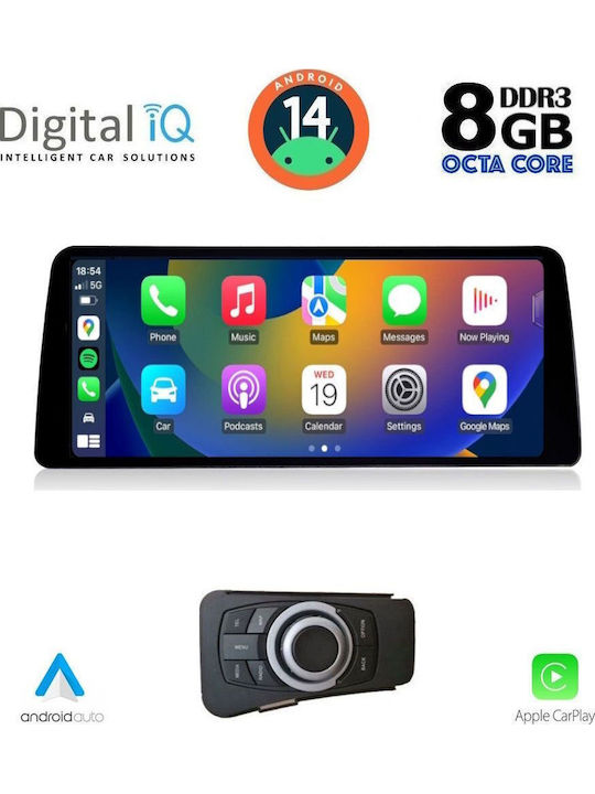 Digital IQ Car Audio System for BMW Series 3 2005-2012 Bluetooth USB AUX WiFi GPS Apple CarPlay Android Auto with 10.25" Touch Screen