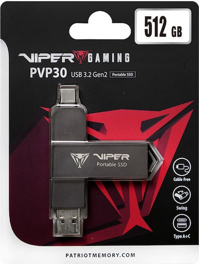 Patriot 512GB USB 2.0 SSD Стик Черен