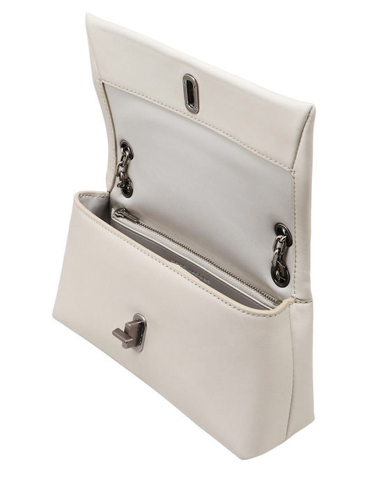 Leather Women's Handbag Ecru
