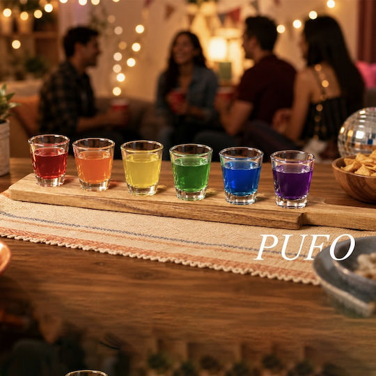 Pahare Pentru Shot Din Sticlă Bej 30ml 6 Bucăți