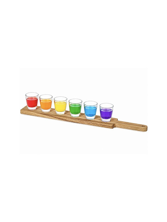 Glass Shooters In Beige Colour 30ml 6 Pieces