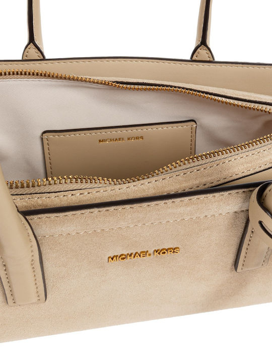 Michael Leather Women's Tote Bag Khaki