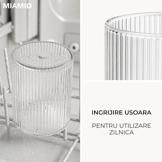 Miamio Set of Water / Cocktail / Drinking Glasses Made of Glass 280ml 6 Pieces