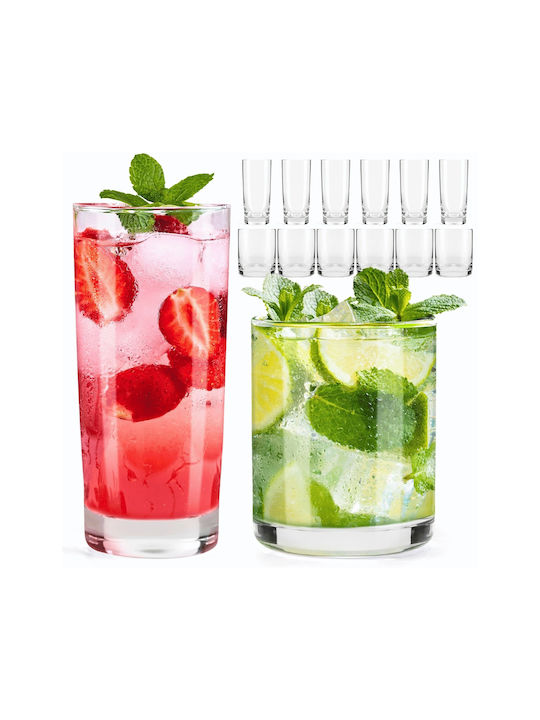 Miamio Set Pahare Pentru Apă Cocteiluri Whiskey Pentru Bere Din Sticlă 450ml 12 Bucăți