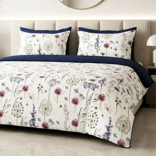 Pucioasa Σετ Παπλωματοθήκη 200x230cm Διπλή με 2 Μαξιλαροθήκες & 1 Σεντόνι Floreille