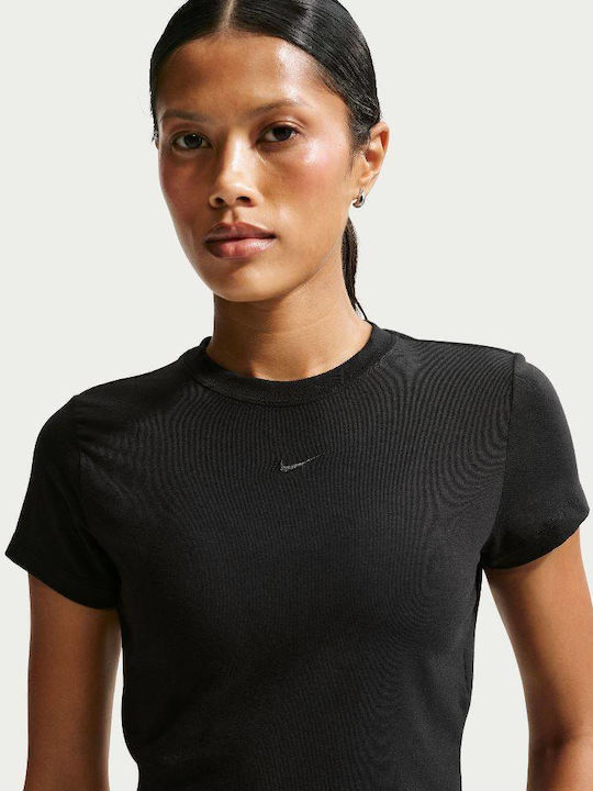 Nike Μπλούζα Black / Black