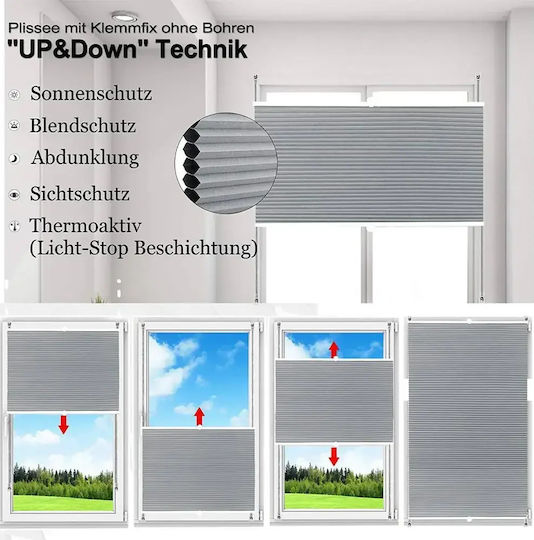 Woltu Aluminum Shading Blind In Grey Colour W70xH130cm