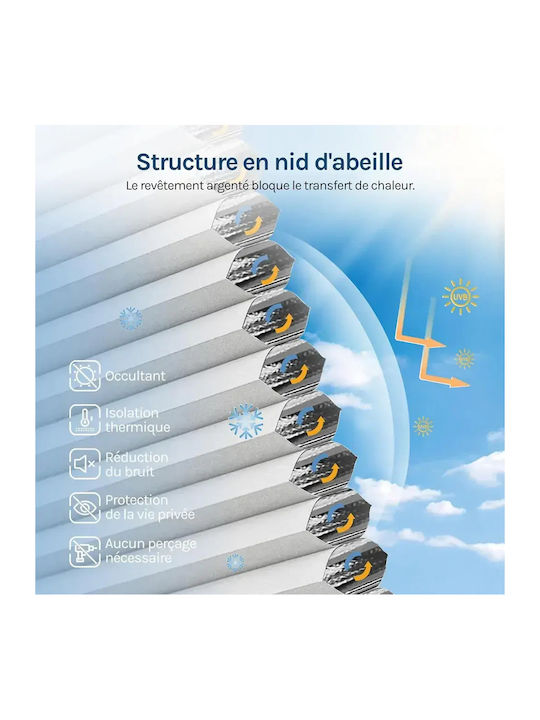 Woltu Jaluzea De Aluminiu Albă P75xÎ130cm
