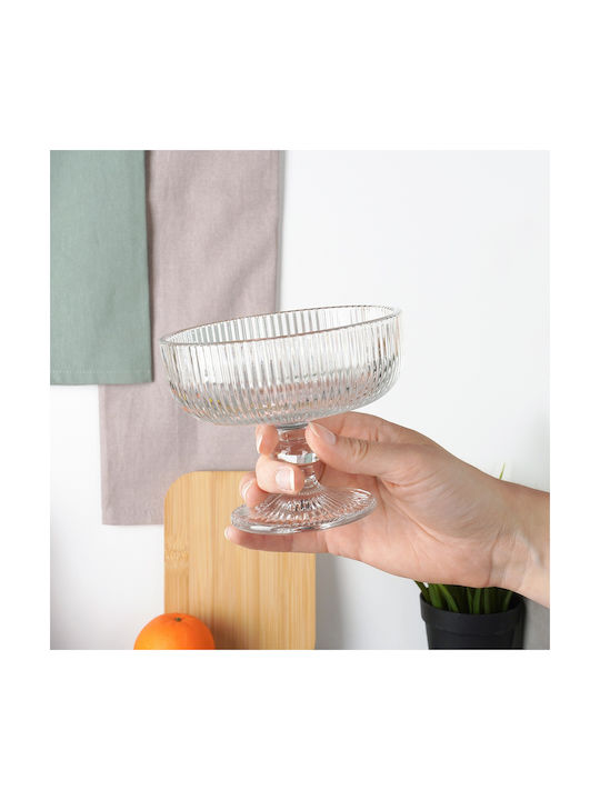 Vilde Vilde Servierschalen Eiscreme Rund Glas Transparent mit Durchmesser 12cm 6Stücke