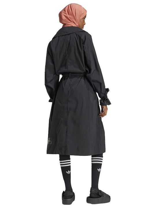 Дамска Черен Тренчкот Oversized