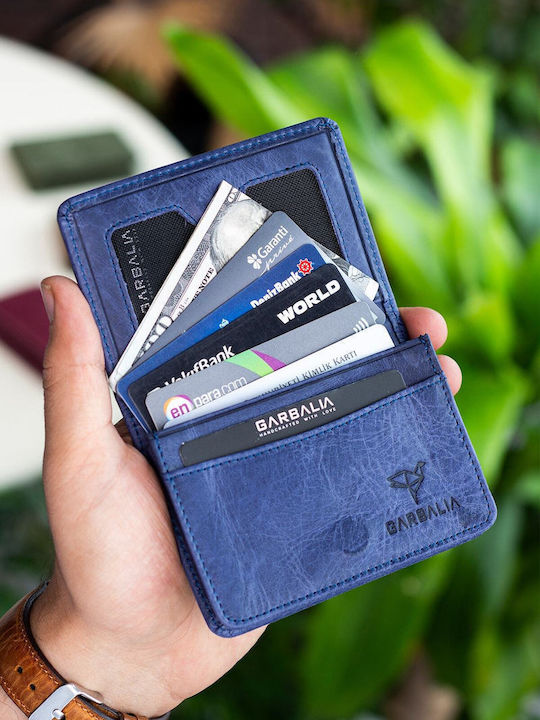 Leather Men's Card Wallet Green